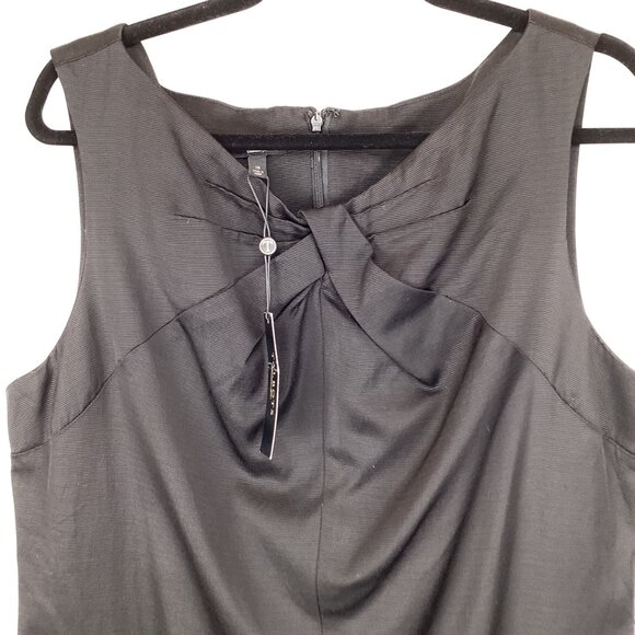 Talbots Womens Dress Size‎ 16 NWT Black Knot-Front Sleeveless Sheath Cocktail - Picture 2 of 10